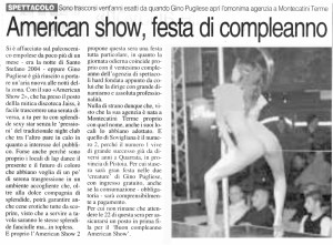 American Show Lap Dance Toscana La Nazione 05-02-05 Compleanno
